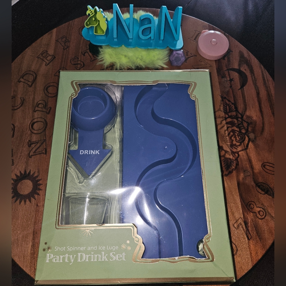 Blue Party Drink Set with Shot Spinner